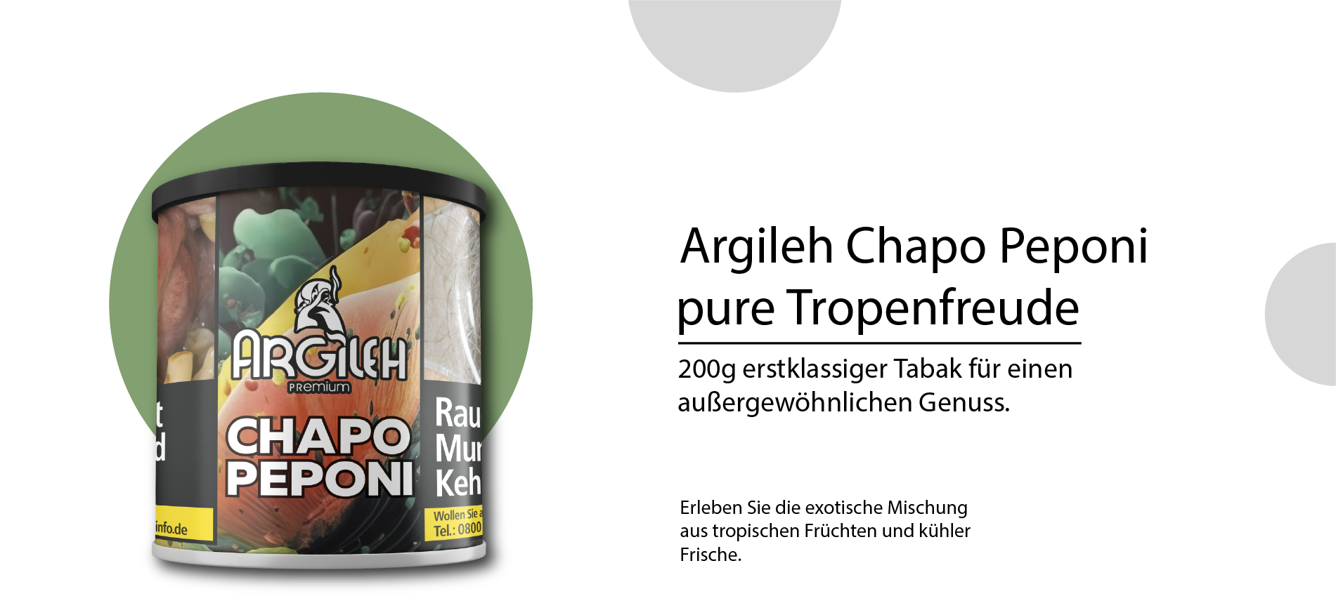 Shishatabak Aghileh Chapo Peponi in der vorteilhaften 200g-Packung- Jetzt bei Smoke Gigant im Onlineshop kaufen.