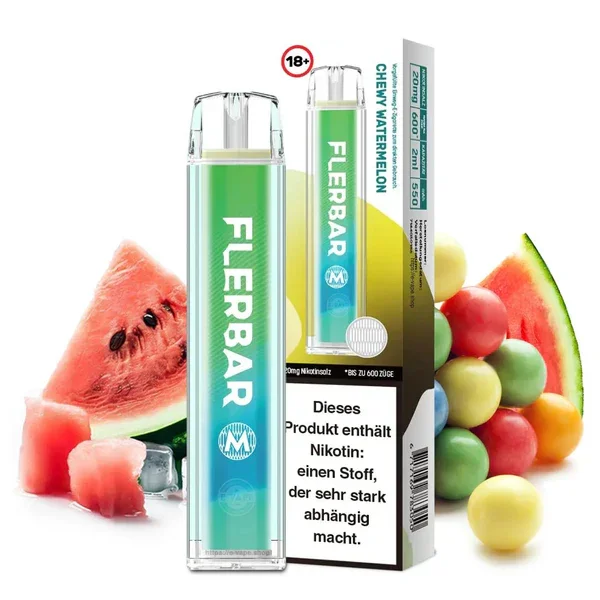 Flerbar Einweg Vape | Chewy Watermelon | 600 Züge | Nikotin 20 mg