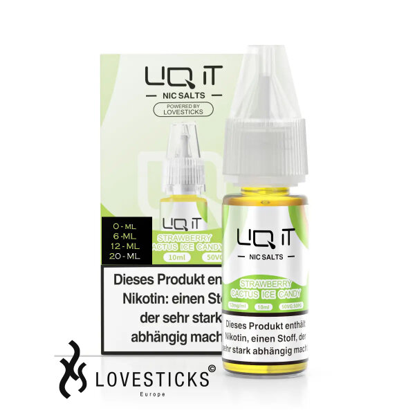 Lovesticks LIQ IT 10ml - Strawberry Cactus Candy Ice - Nikotinfrei