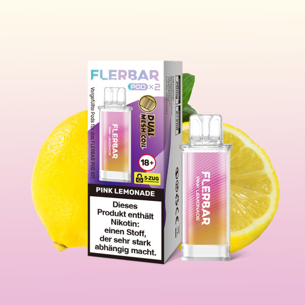 Flerbar Pod | Pink Lemonade | 2 ml | Nikotin 20 mg | 2er Pack