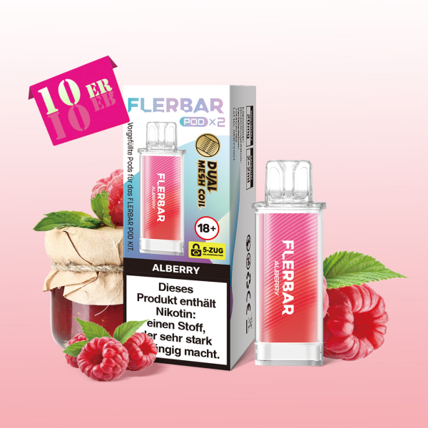 10x 2er POD Alberry - Nikotinhaltig 2ml