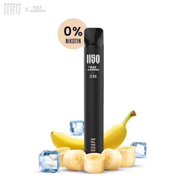1150 Vape by Raf Camora | GUAPA - Banana Ice | Einweg E-Shisha E-Zigarette Vape ohne ohne Nikotin